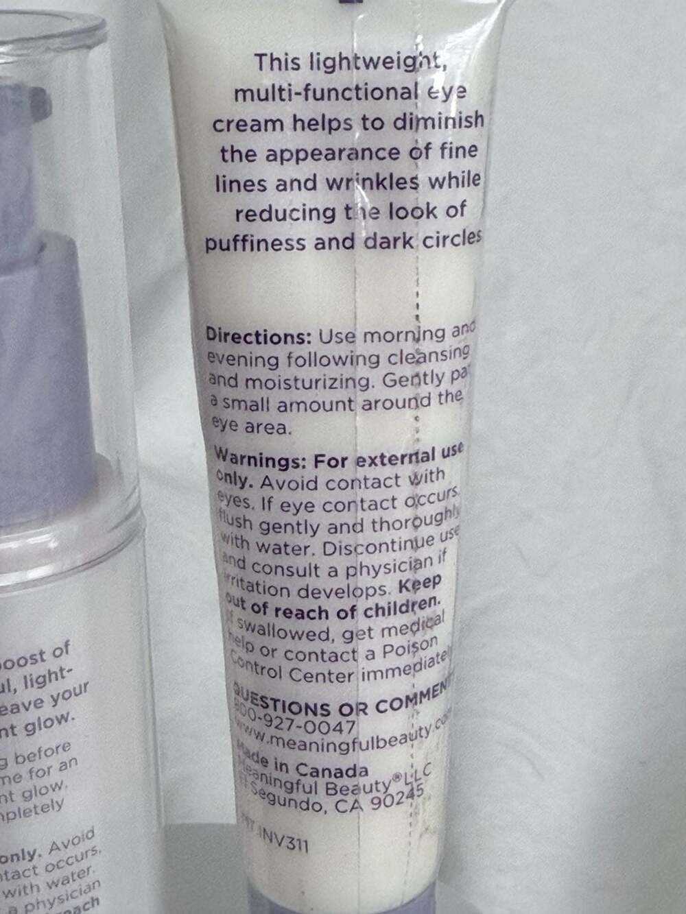 Meaningful Beauty Cindy Crawford Glowing Serum & Lifting Eye Crème Skincare Bund - Picture 9 of 9